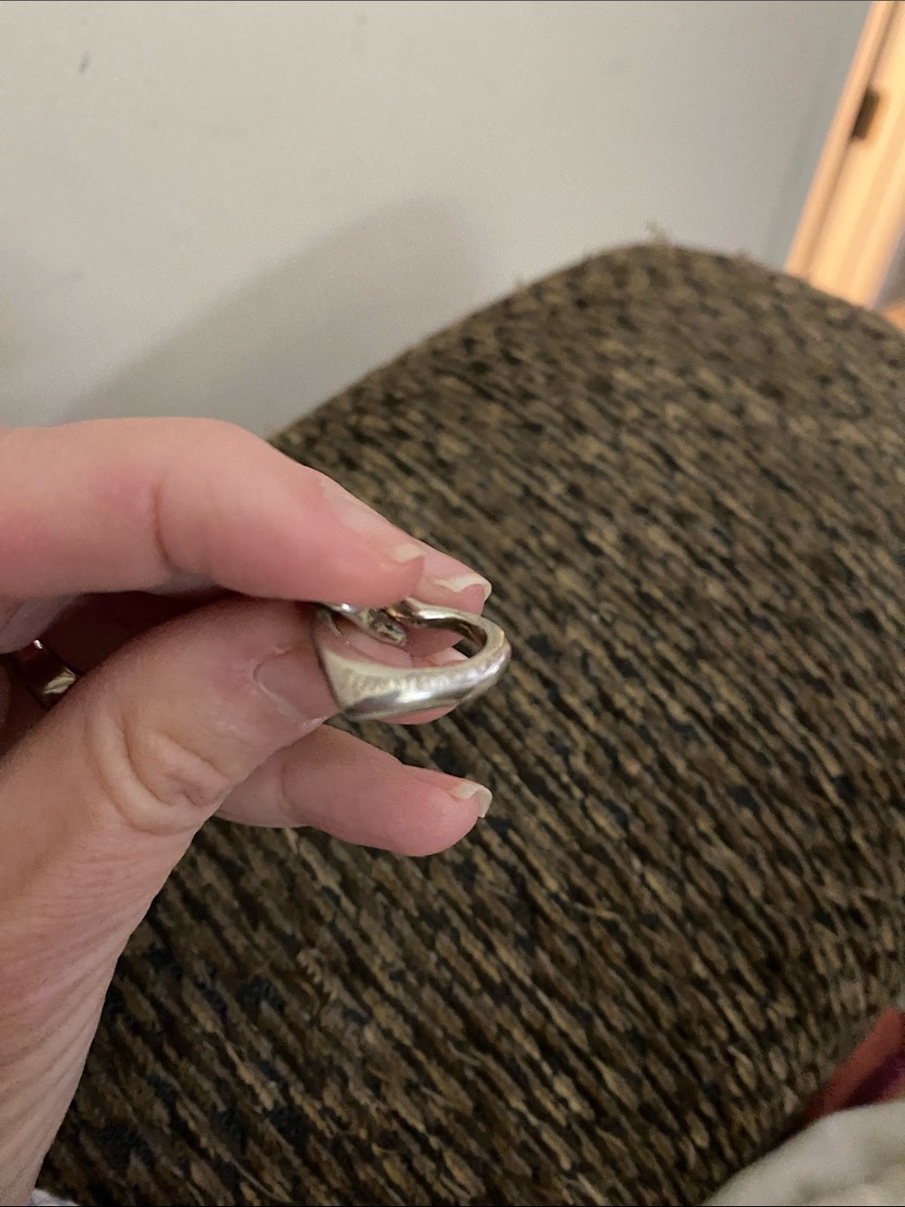Silver Curved Pendant Necklace - Classic Women's Necklace